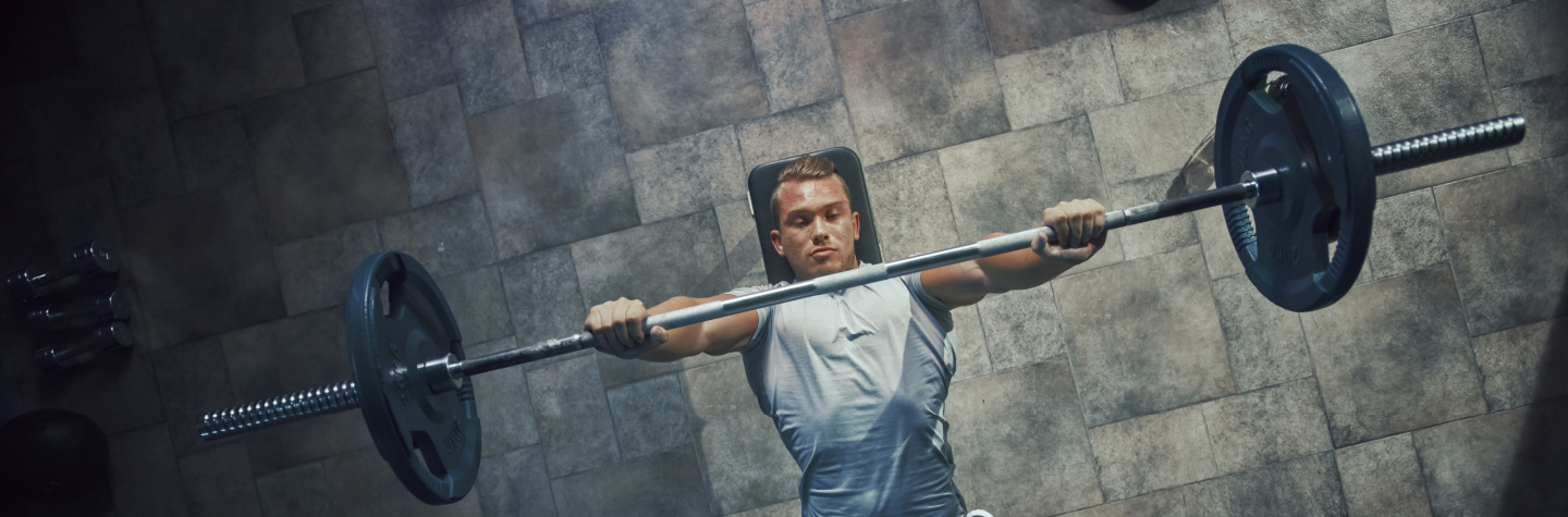 Brystpres med barbell
Brystpres med dumbbels
Chestpres